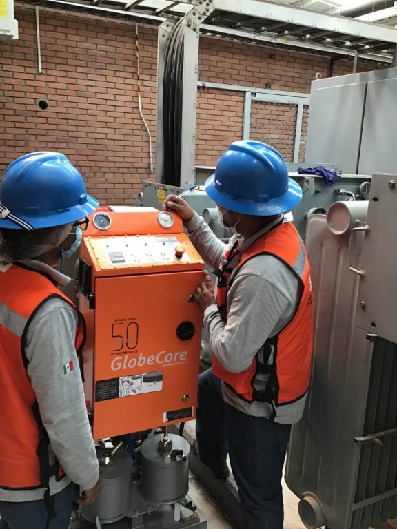 Transformer oil drying and degassing