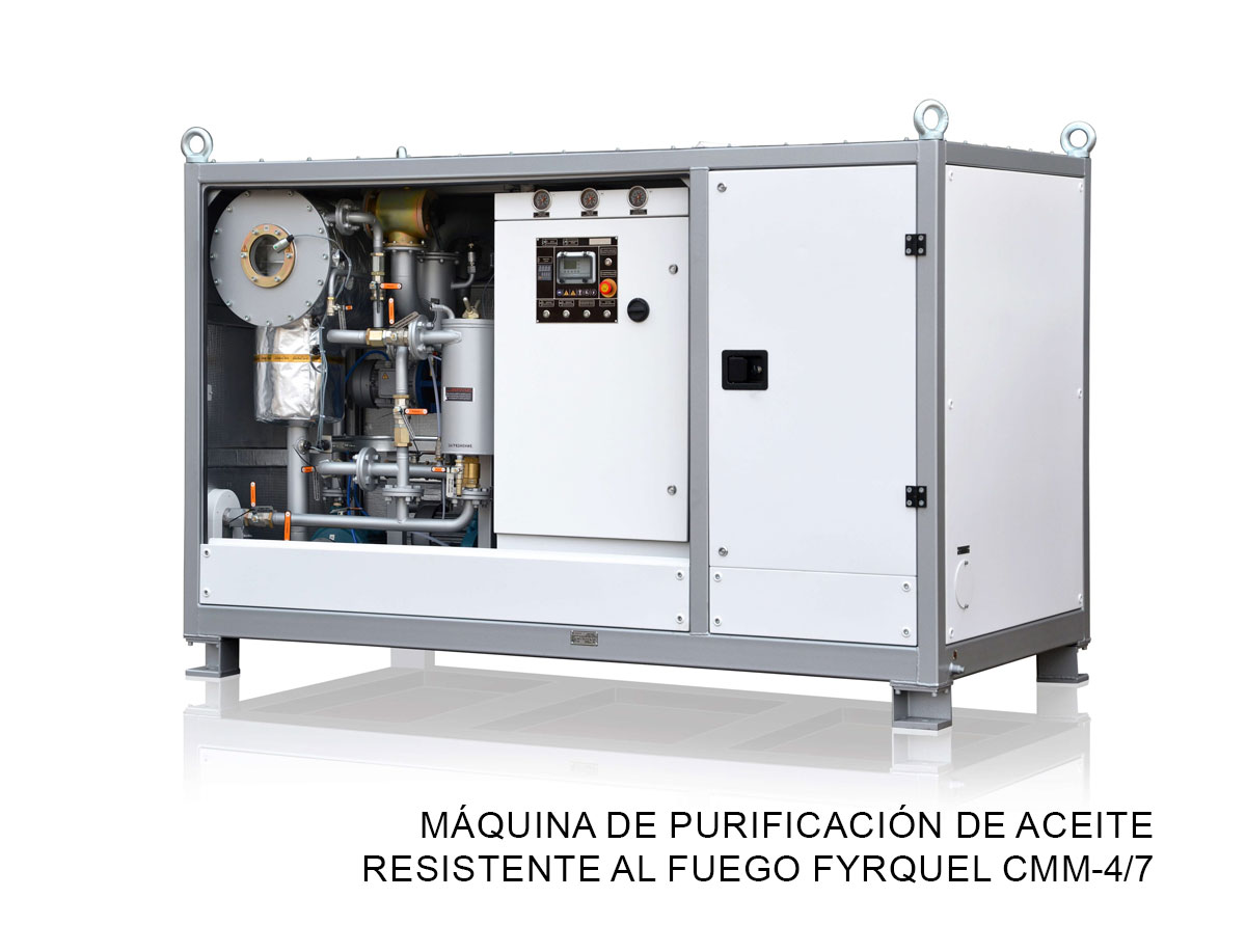 Máquina de purificación de aceite resistente al fuego Fyrquel CMM-4/7