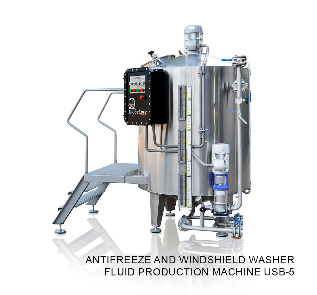 Antifreeze and windshield washer fluid production machine USB-5