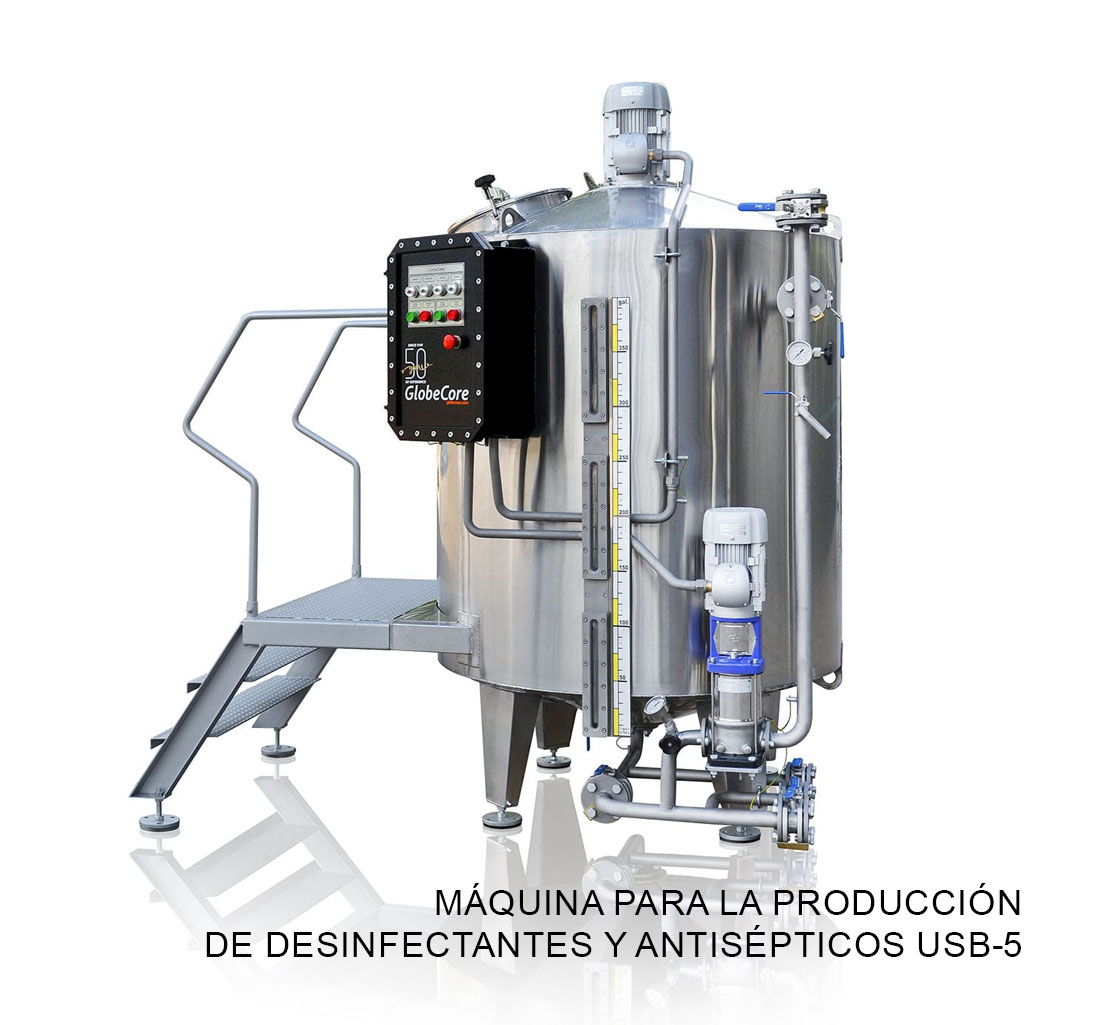 Máquina para la producción de desinfectantes y antisépticos USB-5