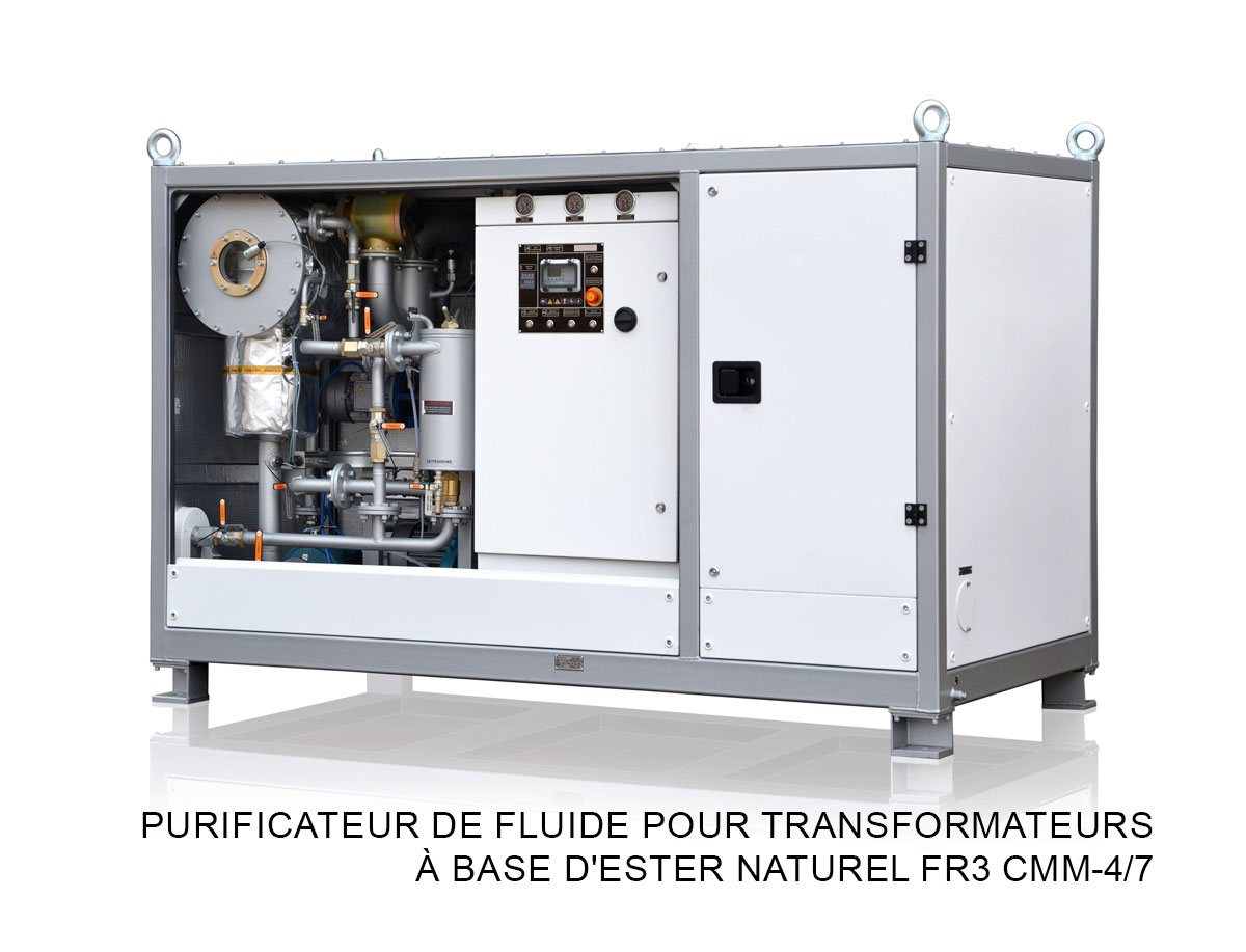 Purificateur de fluide pour transformateurs à base d'ester naturel FR3 CMM-4/7