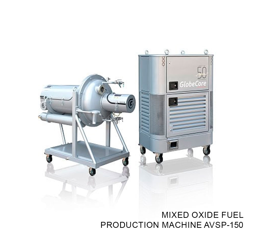 Mixed oxide fuel production machine AVSp-150