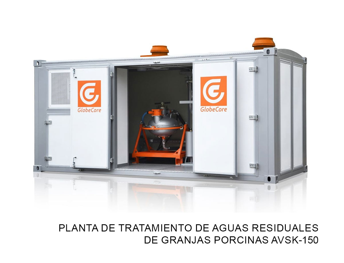 Planta de tratamiento de aguas residuales de granjas porcinas AVSk-150