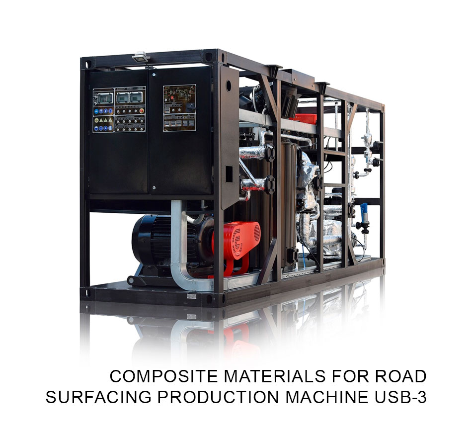 Composite materials for road surfacing production machine USB-3