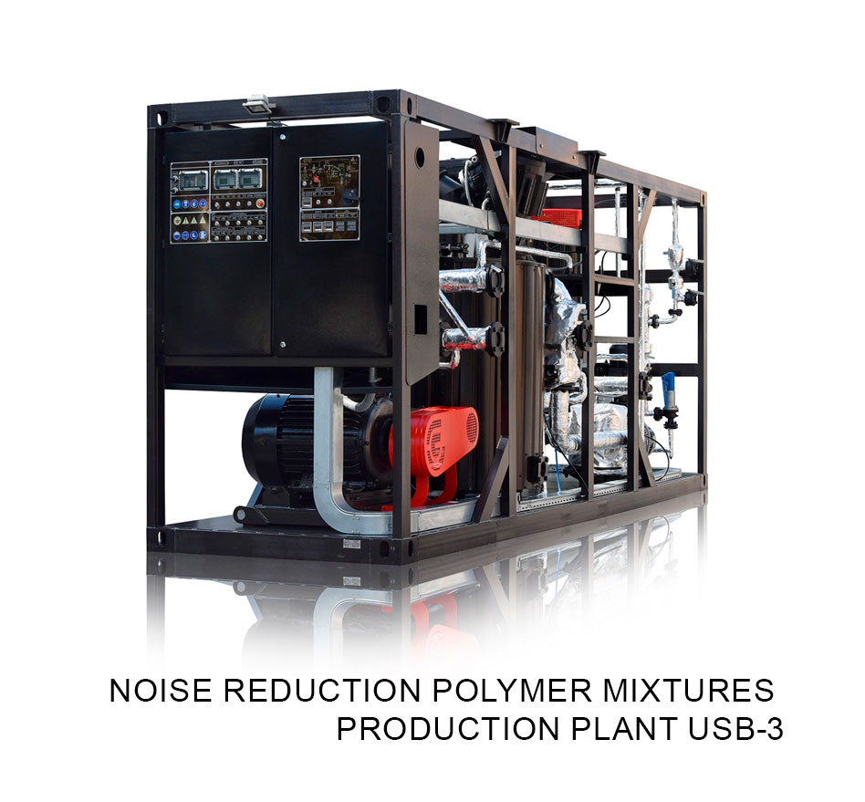 Noise reduction polymer mixtures production plant USB-3