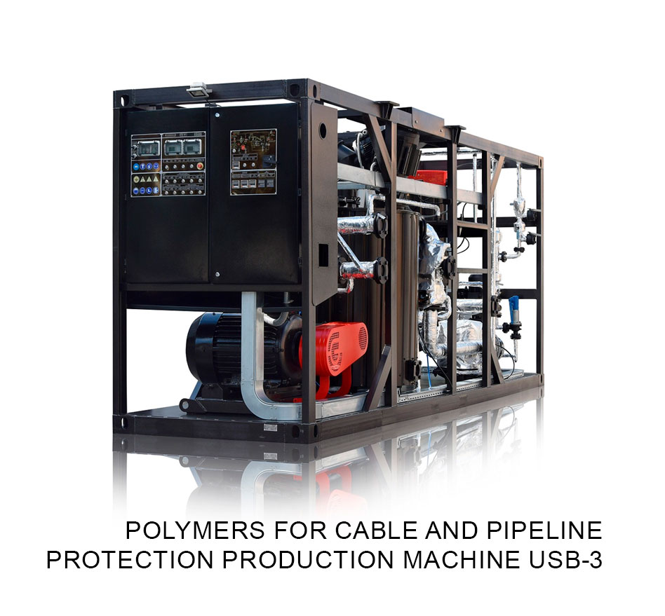 Polymers for cable and pipeline protection production machine USB-3