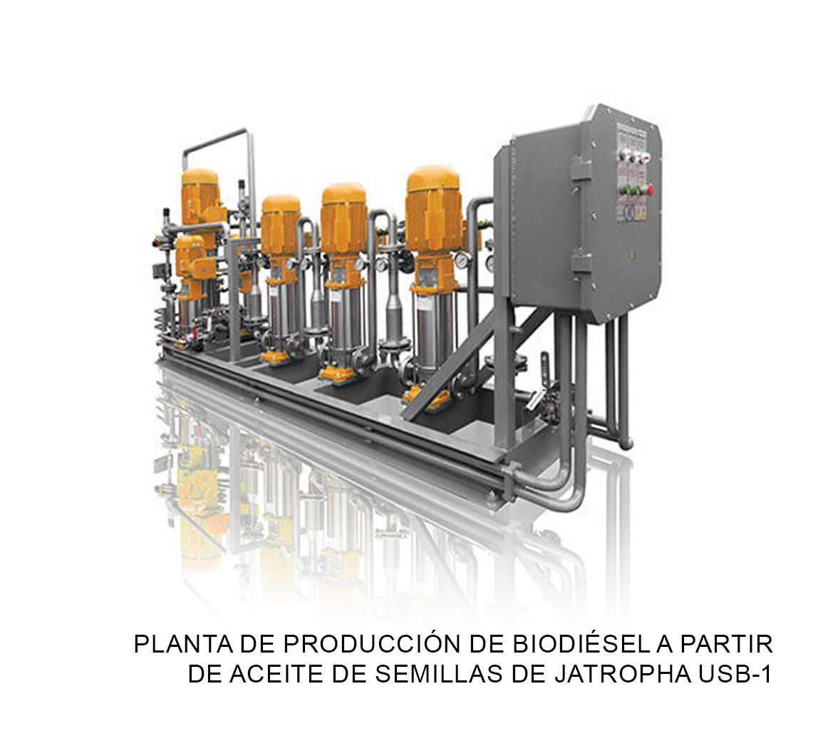 Planta de producción de biodiésel a partir de aceite de semillas de Jatropha. USB-1