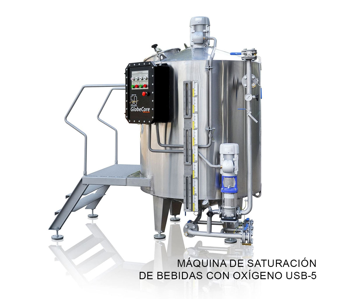 Máquina de saturación de bebidas con oxígeno USB-5