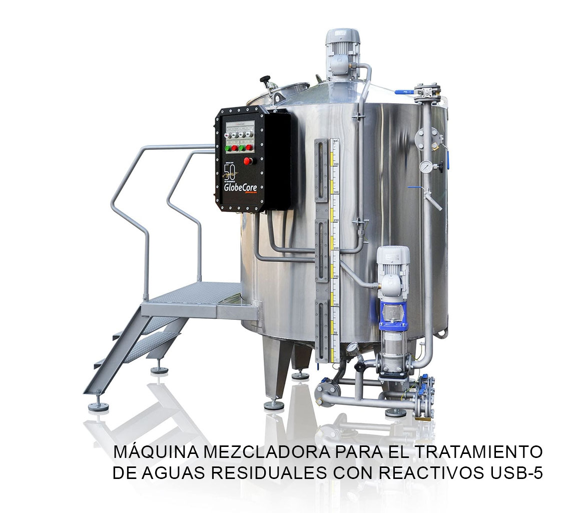 Máquina mezcladora para el tratamiento de aguas residuales con reactivos USB-5