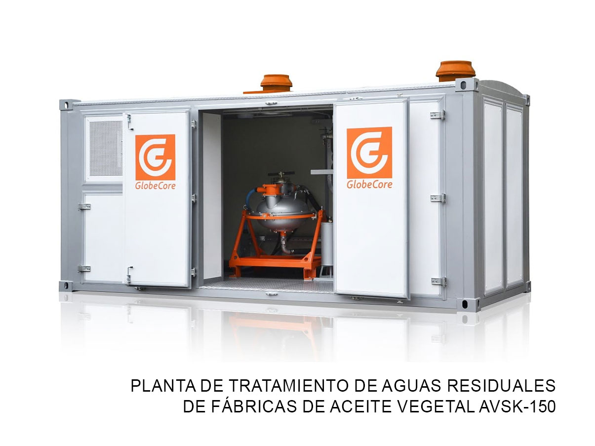 Planta de tratamiento de aguas residuales de fábricas de aceite vegetal AVSk-150
