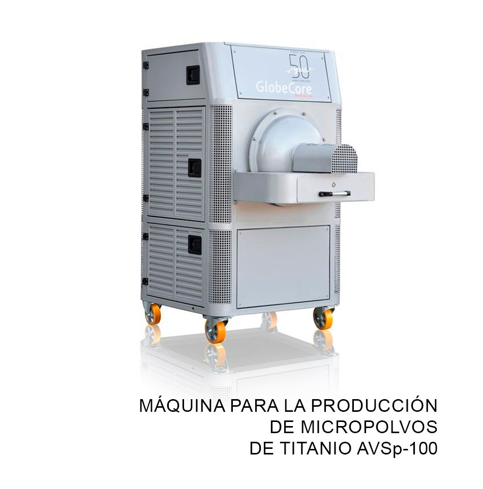 Máquina para la producción de micropolvos de titanio AVSp-100