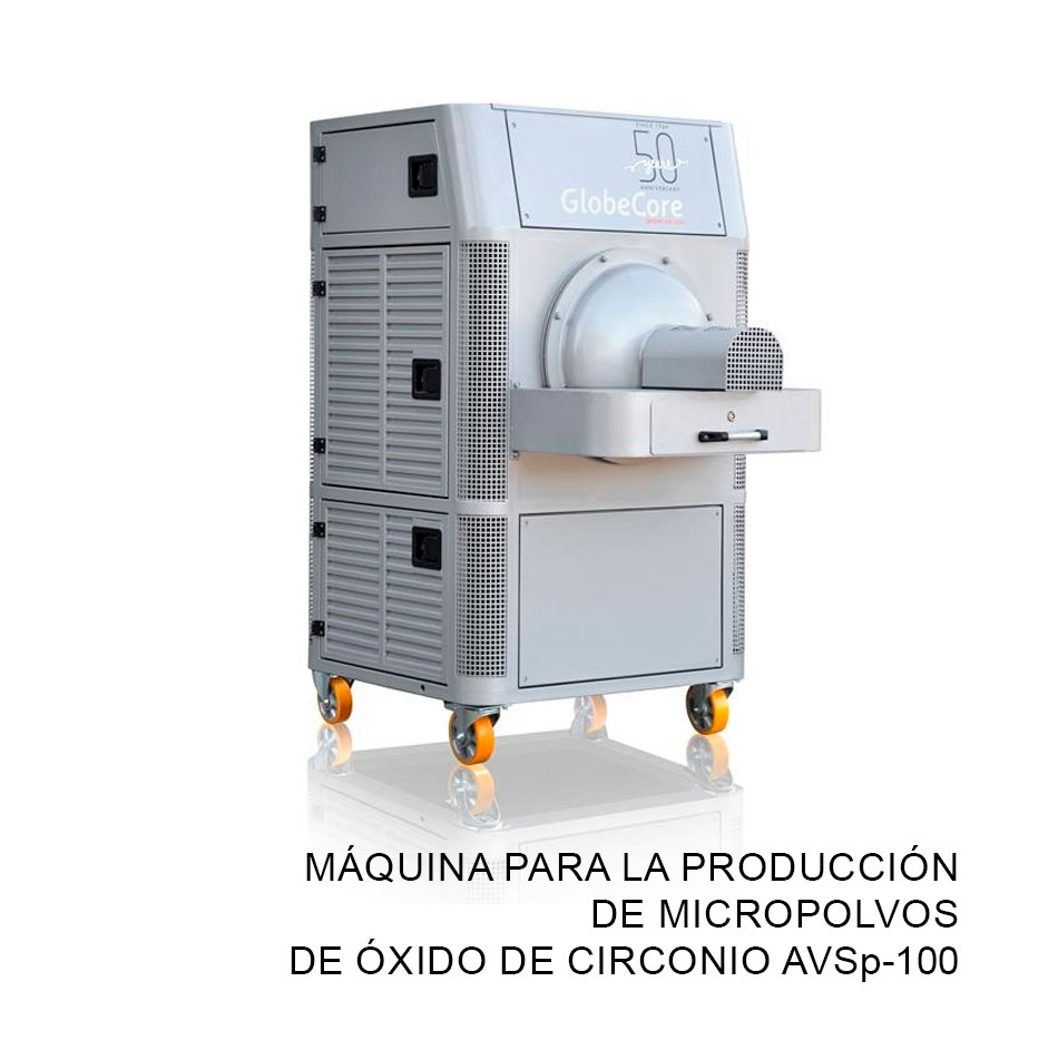 Máquina para la producción de micropolvos de óxido de circonio AVSp-100