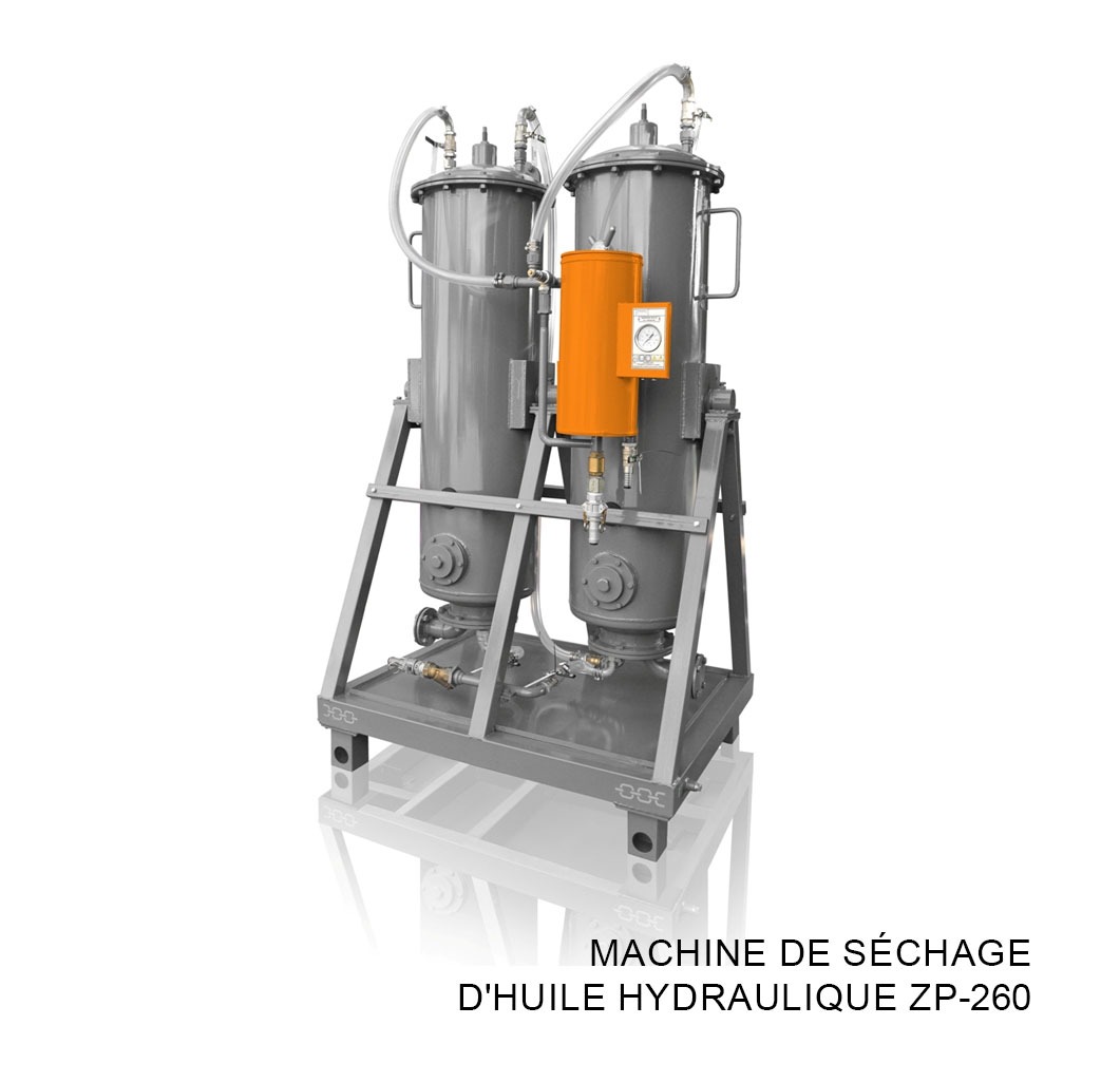Machine de séchage d'huile hydraulique ZP-260