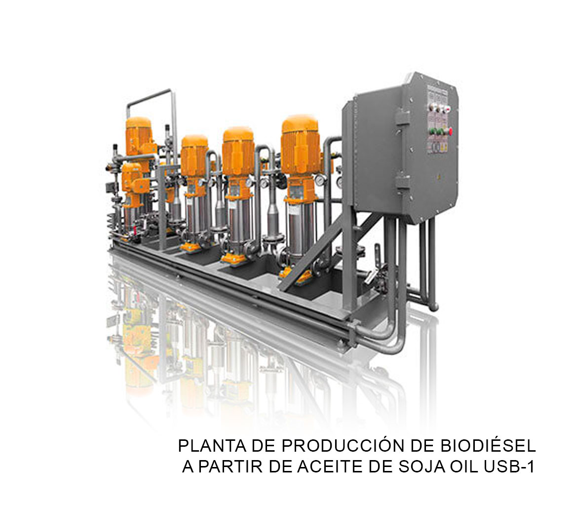 Planta de producción de biodiésel a partir de aceite de soja oil USB-1