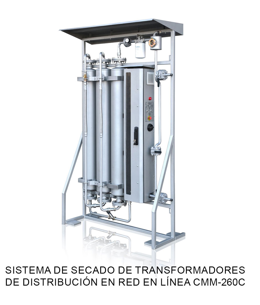 Sistema de secado de transformadores de distribución en red en línea CMM-260C