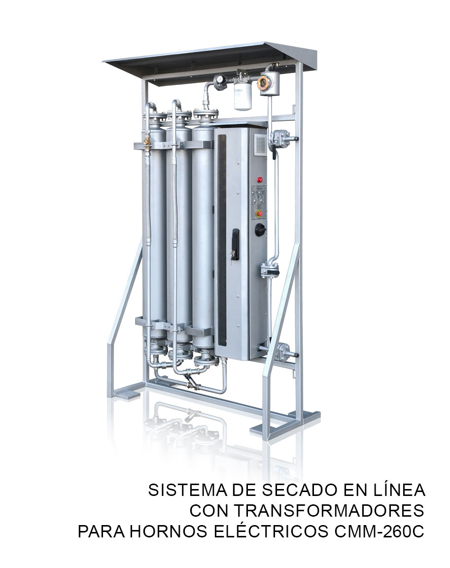 Sistema de secado en línea con transformadores para hornos eléctricos CMM-260C