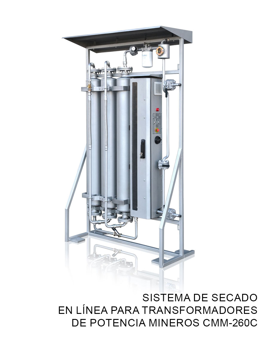 Sistema de secado en línea para transformadores de potencia mineros CMM-260C