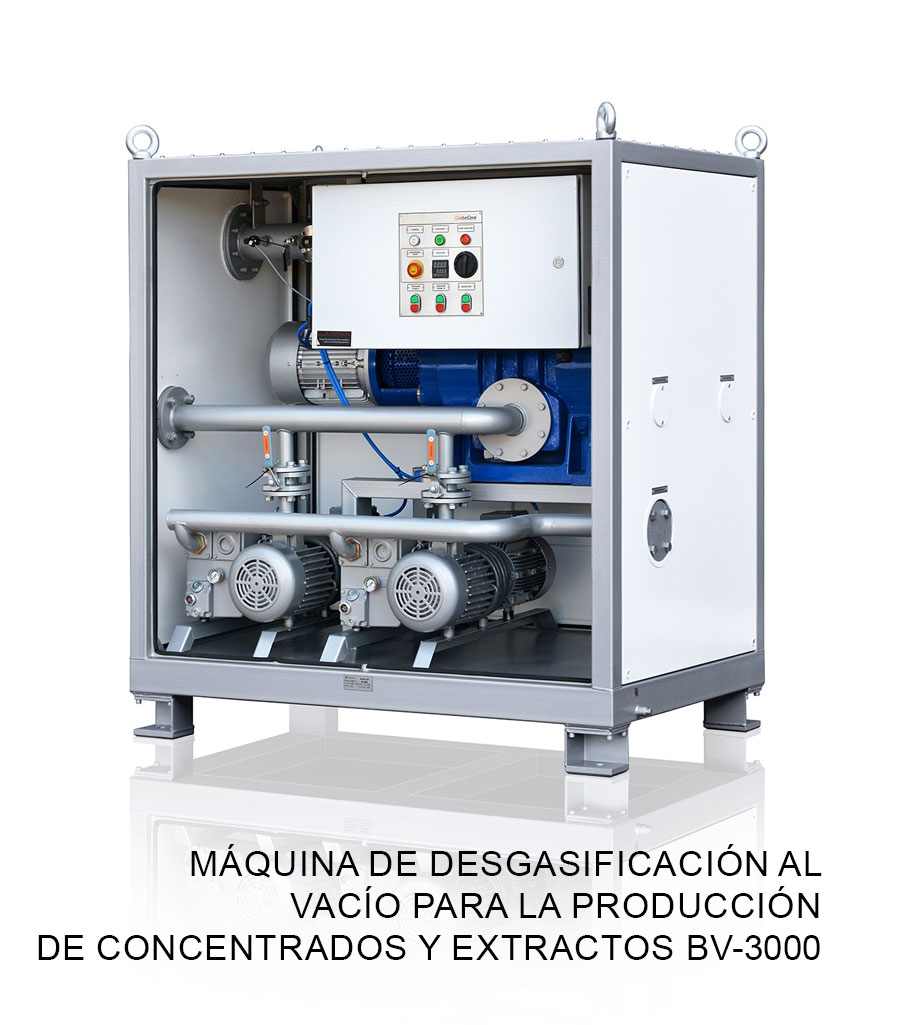 Máquina de desgasificación al vacío para la producción de concentrados y extractos BV-3000