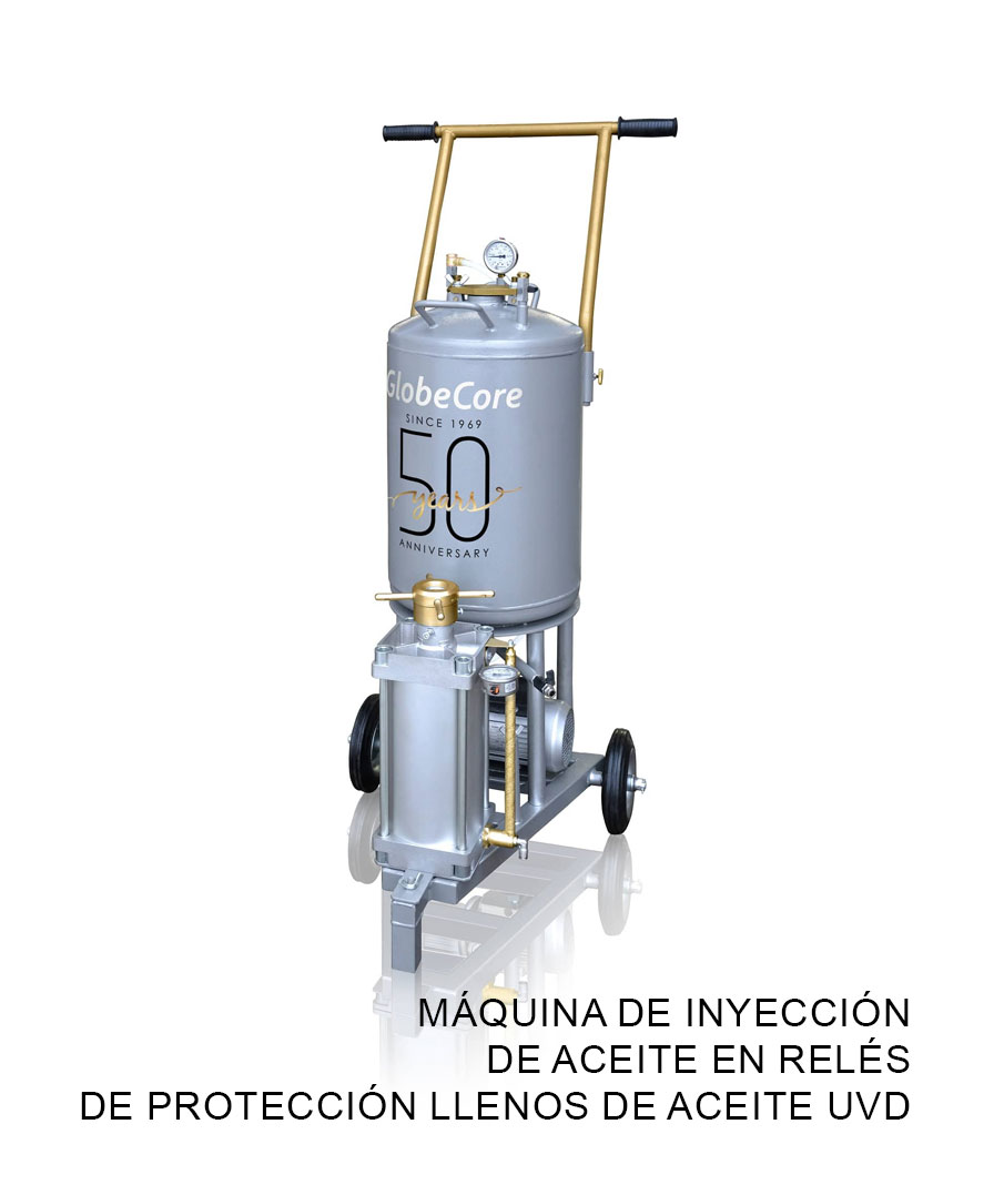 Máquina de inyección de aceite en relés de protección llenos de aceite UVD