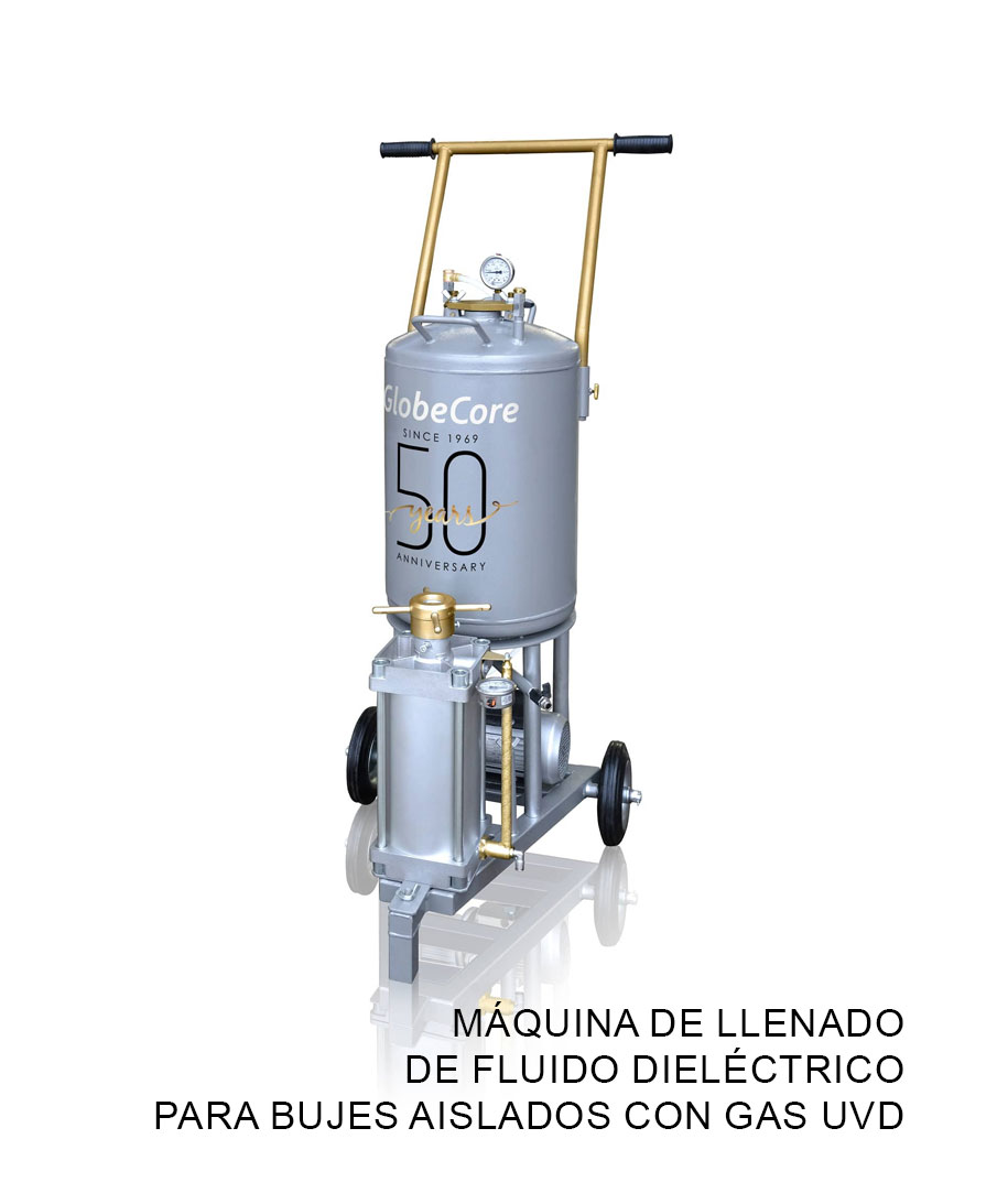 Máquina de llenado de fluido dieléctrico para bujes aislados con gas UVD
