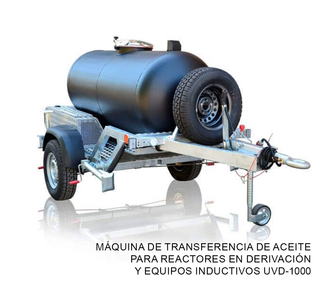 Máquina de transferencia de aceite para reactores en derivación y equipos inductivos UVD-1000
