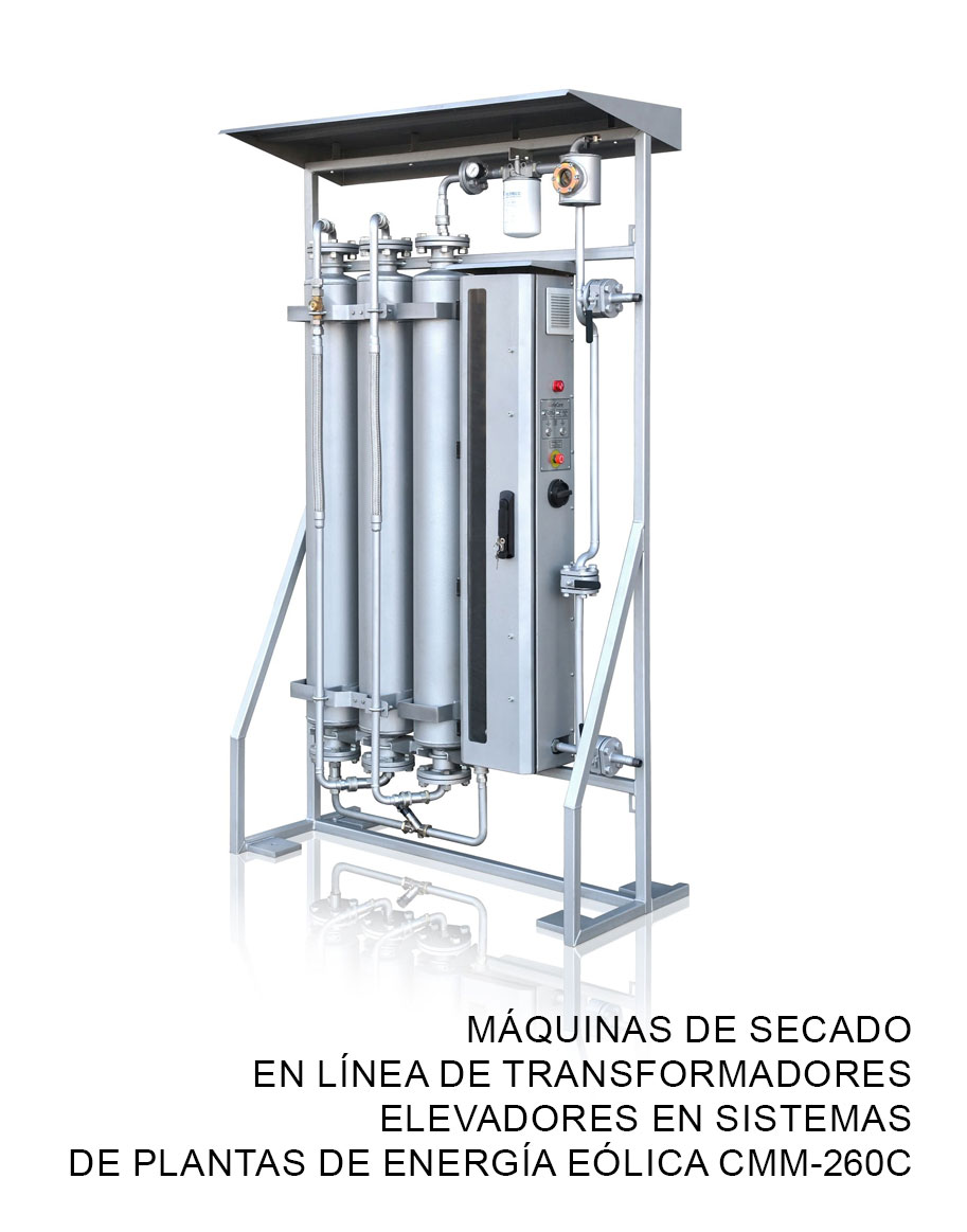 Máquinas de secado en línea de transformadores elevadores en sistemas de plantas de energía eólica CMM-260C