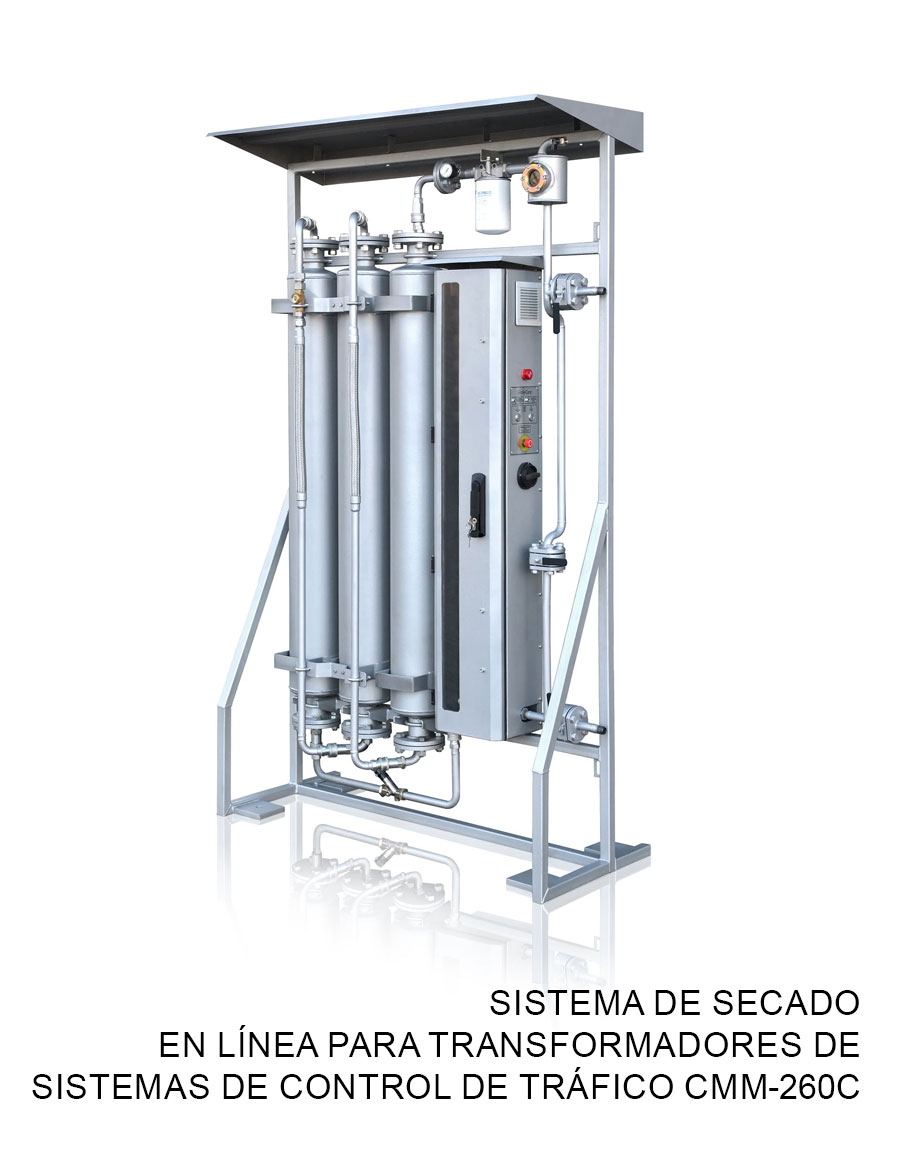 Sistema de secado en línea para transformadores de sistemas de control de tráfico CMM-260C