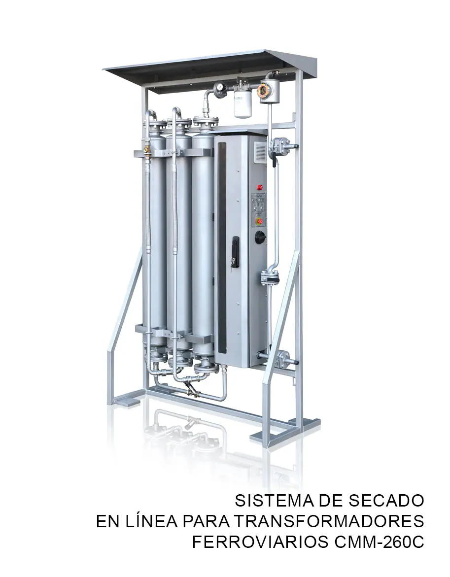 Sistema de secado en línea para transformadores ferroviarios CMM-260C