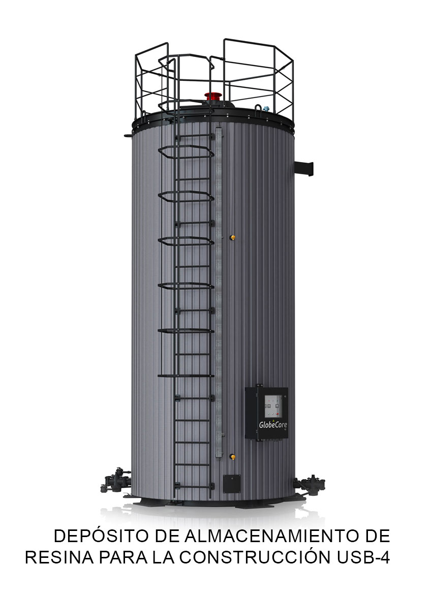 Depósito de almacenamiento de resina para la construcción USB-4