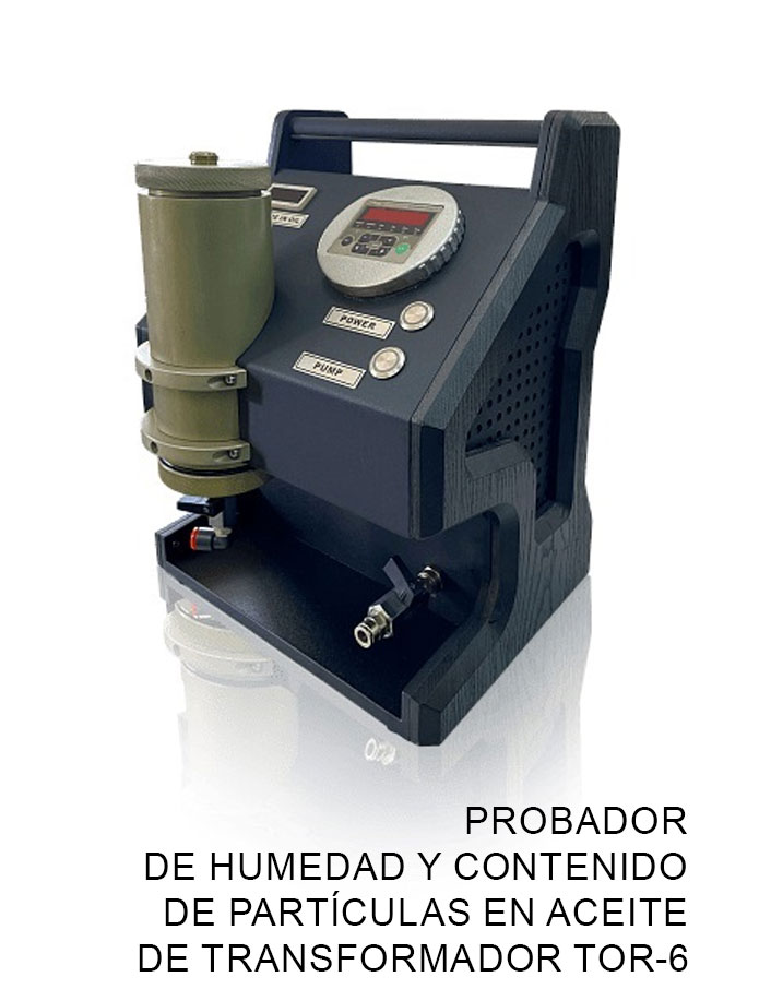 Probador de humedad y contenido de partículas en aceite de transformador TOR-6