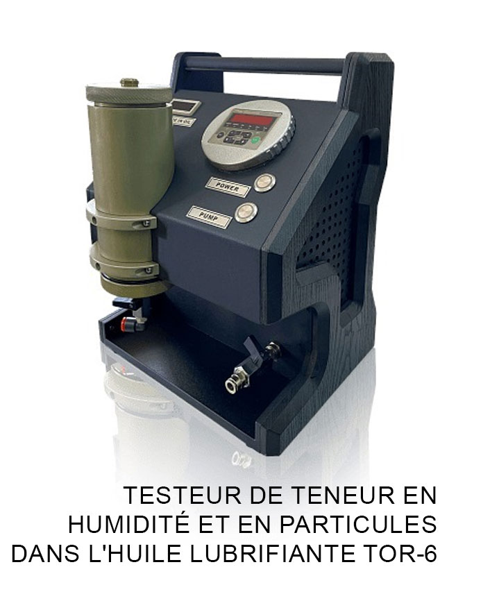 Testeur de teneur en humidité et en particules dans l'huile lubrifiante TOR-6