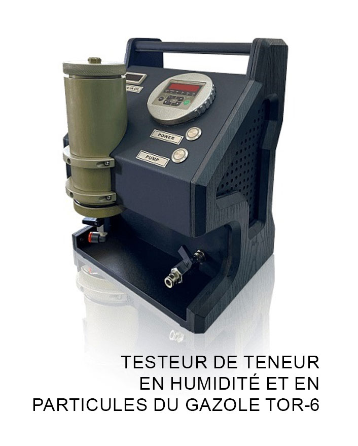 Testeur de teneur en humidité et en particules du gazole TOR-6