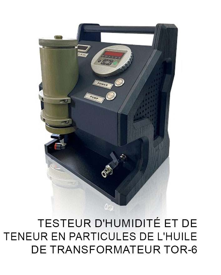 Testeur d'humidité et de teneur en particules de l'huile de transformateur TOR-6