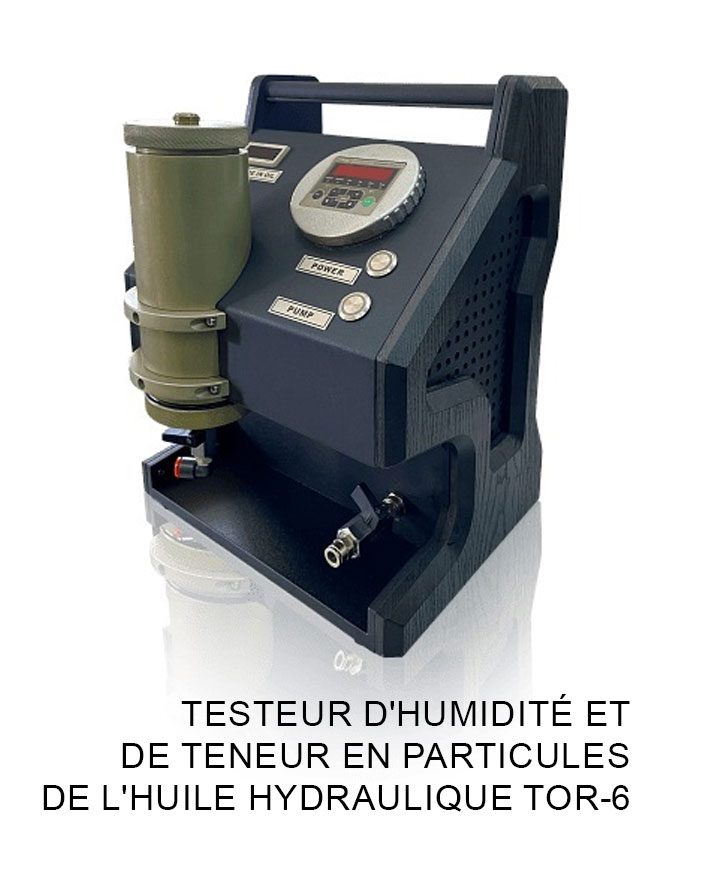 Testeur d'humidité et de teneur en particules de l'huile hydraulique TOR-6